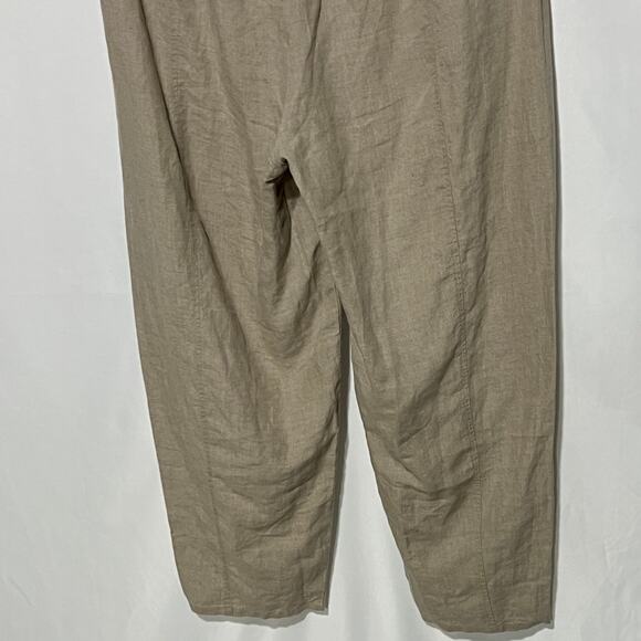 Eileen Fisher Womens Size XLarge Lantern Pant Organic Linen In Natural Ankle NEW - Picture 10 of 13